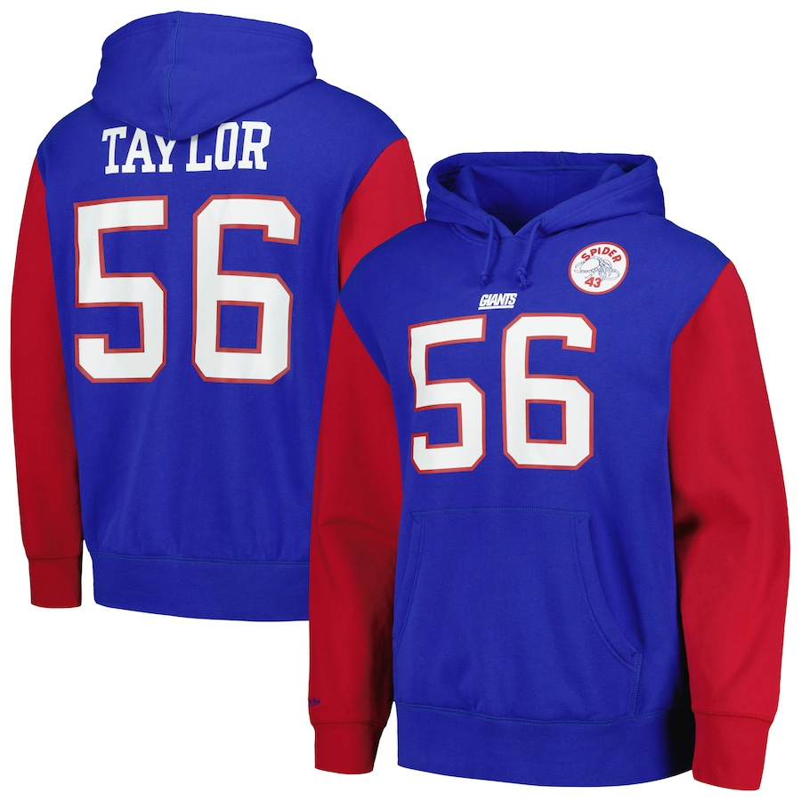 Men 2025 New York Giants 56 Taylor blue 002 Hoodie0819